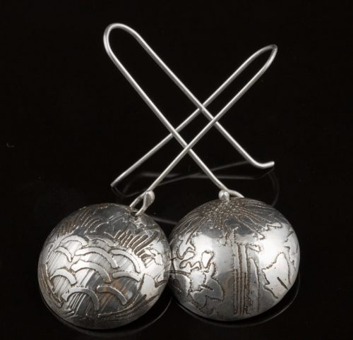 sterling silver earrings - dome