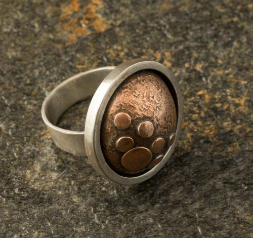 sterling silver and copper rings