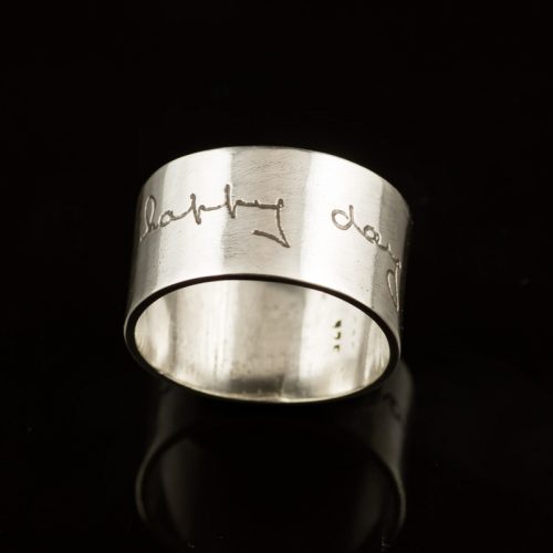 Memento Ring - Handwritten Memento Sterling Silver Ring
