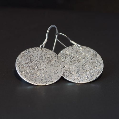 sterling silver earrings -circles
