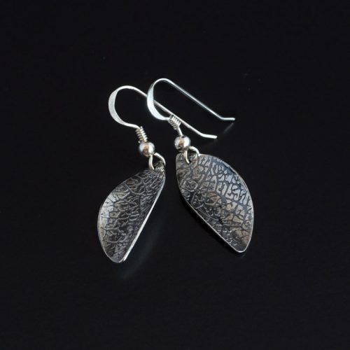 sterling silver earrings - leaf drops