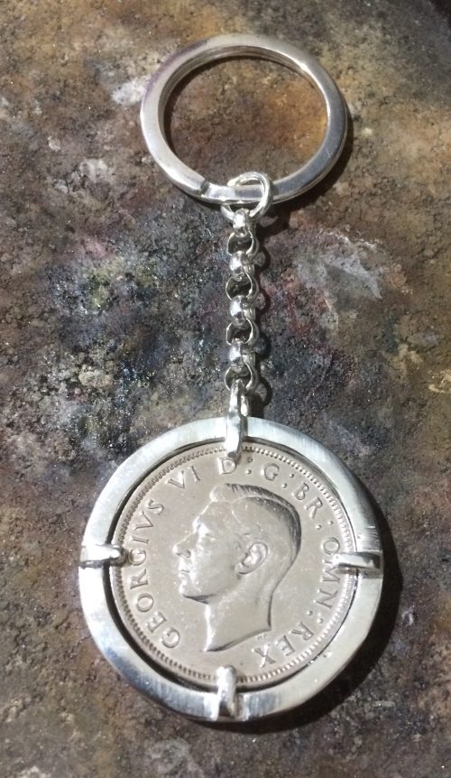 sterling silver jewellery coin key ring