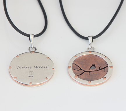sterling silver and copper pendant