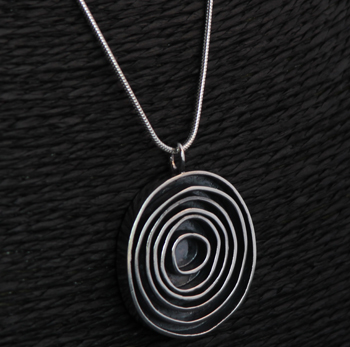 Sterling silver pendant - age rings
