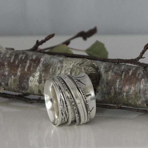 twiggy sterling silver spinner ring