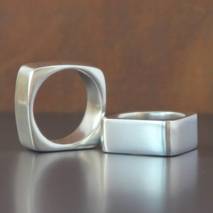 Square Shaped Silver Ring
