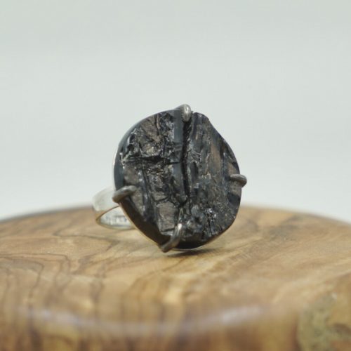 Silver Obsidian Ring